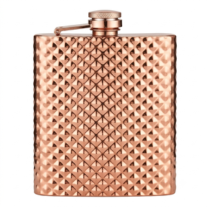 Gourde à liqueur en cuivre personnalisée en gros, gourde de poche portable pour hommes, cadeaux gravés personnalisés, usine OEM ODM - Product Image 1