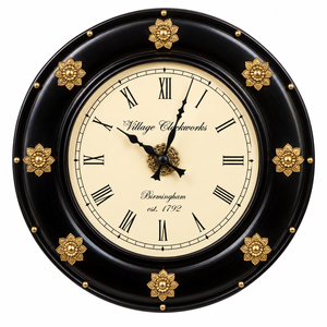 Handcrafted <b>Modern</b> Mechanical Wooden Wall <b>Clock</b> with Brass Ring 18 Inch Polished Needle Display Living Room Wedding Decor - Product Image 3