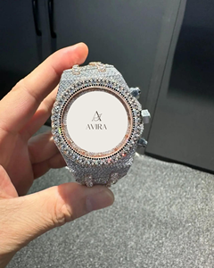 Montre de luxe de haute qualité en or rose sertie de diamants, mouvement à quartz de précision pour hommes, idéale pour les occasions décontractées, les clubs et les soirées - Product Image 6