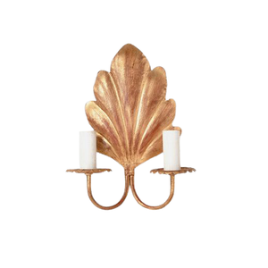 Portavelas de diseño con forma de hoja, de primera calidad, color dorado, decoración de pared de metal, para uso en hoteles y restaurantes. - Product Image 5