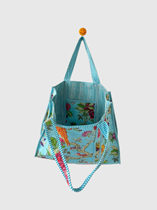 Sac fourre-tout en toile à motif floral avec broderie, design ouvert, pour le shopping toutes saisons, style bohème - Product Image 6
