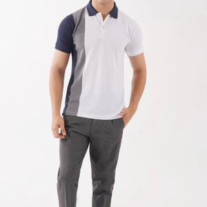 Chemises à manches courtes pour hommes, prix de gros, vêtements décontractés, nouveau design, couleur unie, respirantes, polos pour hommes - Product Image 3