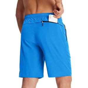 กางเกงขาสั้นกีฬาผู้ชาย ระบายอากาศได้ดี ผลิตจากผ้าฝ้ายโพลีเอสเตอร์ 100% รับผลิตแบบ OEM แห้งเร็ว เอวยางยืด เหมาะสำหรับวิ่ง ออกกำลังกาย และใส่ไปชายหาด - Product Image 3