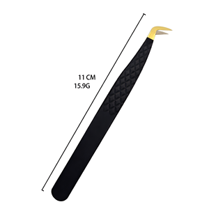 DANTRIC IMPLANTS – Kit professionnel de pinces à extensions de cils en acier inoxydable, pinces de précision à pointe en fibre lisse pour sourcils - Product Image 4