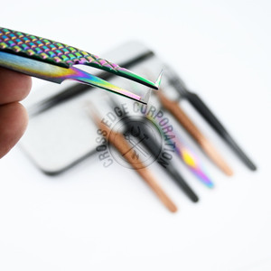 Lash Extensions Tweezers Wholesale Premium Lashes Extension Volume Tweezers Lashing Extensions for Classic Lashes 90 Degree Boot - Product Image 1