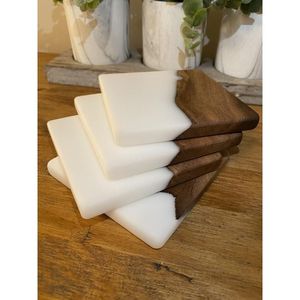 Posavasos Artísticos de Resina y Madera para Café y Té - Elegante Artículo Promocional - Product Image 4