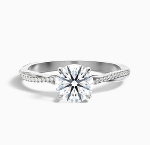 Round Cut Moissanite <b>Ring</b> 925 Sterling Silver White Gold Plated Engagement <b>Ring</b> Minimalist <b>Dainty</b> Promise <b>Ring</b> Wedding Jewelry - Product Image 2