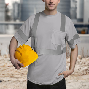 Camiseta de Seguridad de Alta Visibilidad para Hombre, Tela de Poliéster, Logotipo Impreso Personalizado, Luz LED Intermitente, Servicio OEM/ODM, Camisetas Altamente Reflectantes - Product Image 6