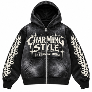 Custom Print Logo <b>Y2K</b> 100% Streetwear Cotton <b>Tracksuit</b> High Quality Plain Oversize Two Piece Pullover Hoodie <b>Tracksuit</b> for Men - Product Image 4