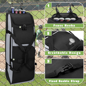 Bolsa de Equipamiento de Béisbol con Ruedas y Logotipo Personalizado, Gran Capacidad, Impermeable, de Poliéster, para Entrenamiento y Viajes - Product Image 4