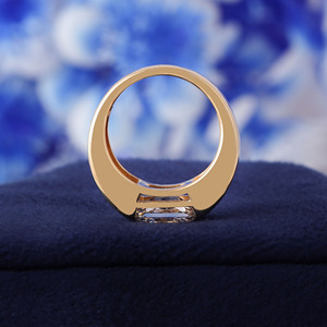 แหวนเพชรทรงรัศมี 3 กะรัต เพาะเลี้ยงในห้องปฏิบัติการ ตัวเรือนทอง 14K ชุบโรเดียม พร้อมใบรับรอง IGI สำหรับงานแต่งงานและงานเลี้ยง - Product Image 5