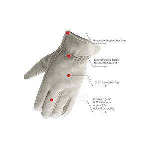 Guantes de Seguridad de Cuero Premium, Guantes de Trabajo Resistentes con Palma Reforzada, Costuras Fuertes y Material Duradero - Product Image 3