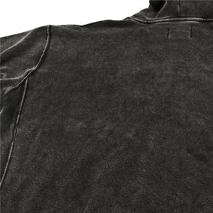 Custom <b>Men</b> Winter Beaded Heavyweight Vintage Wash <b>Hoodie</b> High Quality 100% Cotton Acid Wash Oversized <b>Black</b> Washed - Product Image 6