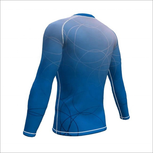 T-shirt de grappling athlétique Nogi imprimé sur mesure OEM, Rush Guard BJJ à manches longues - Product Image 3