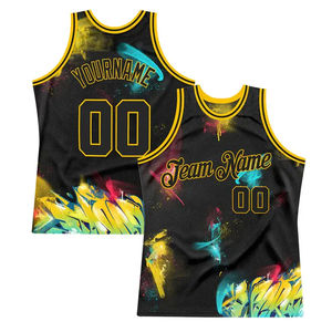 Camiseta de Baloncesto Personalizada Multicolor, Unisex para Adultos, Transpirable, 100% Poliéster, Sin Mangas, Tallas Grandes, Secado Rápido, Equipo DANZILO - Product Image 1