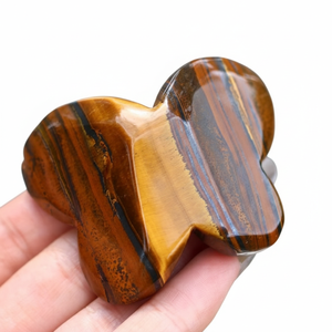 Vente en gros d'ailes de papillon en œil de tigre naturel, sculpture en cristal, pierre énergétique, spécimen minéral de guérison, décoration pour la maison et le bureau - Product Image 6