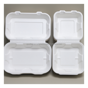 Cajas de bagazo tipo clamshell a precio de fábrica, diseñadas para un empaque a prueba de fugas y duradero, ideales para comida para llevar. - Product Image 1