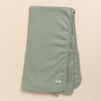 Couverture d'emmaillotage en bambou biologique de qualité supérieure à motif côtelé, couleur sauge, pour bébé, literie pour enfants, berceau et couchette, fabriquée en Inde