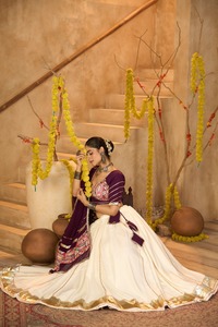 Women’s Premium Crepe Chaniya Choli Set with <b>Gota</b> Patti Work, Mirror Embroidery & Georgette Dupatta | Navratri Garba Wear - Product Image 5