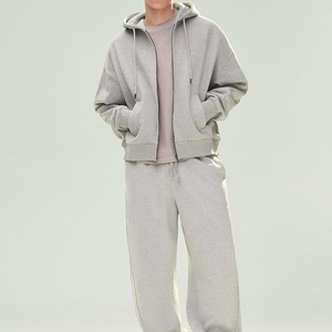 Wholesale Comfortable Cotton Material Men Zipper Tracksuits Customizable Breathable Quick Dry Oversize Tracksuit For Adults - Product Image 1