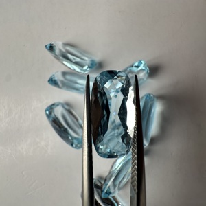 TOPAZO AZUL CIELO TFH, CORTADO EN COJIÓN LARGO, TAMAÑO 7 X 14, PAQUETE DE 9 PIEZAS Y 42 CATAVORTELES, pulido y para la fabricación de joyas, increíble piedra semipreciosa - Product Image 3