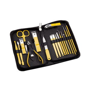 High Quality 16pcs Stainless Steel 5 in 1 <b>Nail</b> Clippers Manicure & Pedicure Set Travel <b>Case</b> <b>Nail</b> Care Kit Child Use - Product Image 1