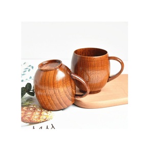 Handmade Wooden Mug Natural Solid Wood Coffee Cup Rustic Design Eco Friendly Drinkware for Kitchen Dining Use - Product Image 1
