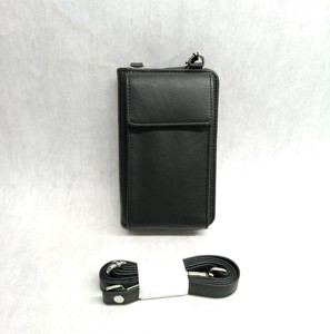 Genuine Leather Mobile Case Cover Single Shoulder <b>Sling</b> <b>Bag</b> Clutch Wholesale Supply Lady Style Polyester Lining Traveling Wallet - Product Image 4