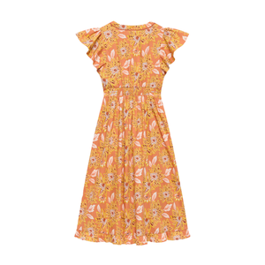 Ladies Printed Midi Dress Tie Waist Fashion Dress - Product Image 3