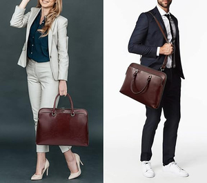 Sac à main en cuir véritable de créateur, grand format, robuste, bandoulière, mallette pour ordinateur portable, pour hommes et femmes, logo personnalisé, OEM, café, affaires - Product Image 3