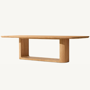 เฟอร์นิเจอร์โต๊ะทรงสี่เหลี่ยมทำจากไม้สักที่เป็นมิตรต่อสิ่งแวดล้อม ดีไซน์เรียบง่ายทันสมัย เหมาะสำหรับใช้งานกลางแจ้ง - Product Image 1