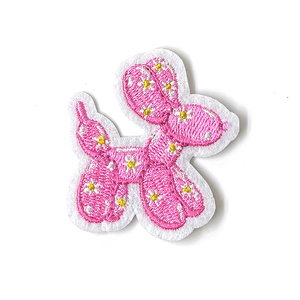 Patch thermocollant brodé Chien Ballon Rose pour chapeaux et toiles - Product Image 2