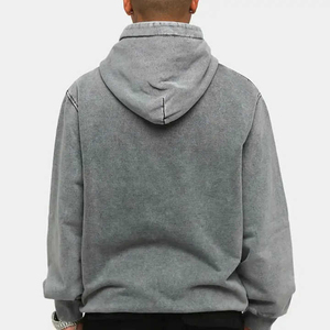 Sweat-shirts d'hiver pour hommes personnalisés brodés et perlés, en tissu polaire, coupe classique, avec cordon de serrage et poche, haute qualité - Product Image 4