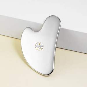 Outils de massage facial Gua Sha en acier inoxydable, outil de grattage en métal Guasha - Product Image 1