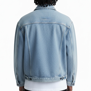 Veste en jean décontractée à col rabattu avec poches profondes, coupe courte, style streetwear, broderie personnalisée, tendance, vente chaude - Product Image 3