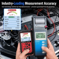 Testeur de batterie de voiture, analyseur de batterie au lithium AGM Gel 6V 12V 24V, résistance interne CCA JIS DIN EN, écran couleur, portable