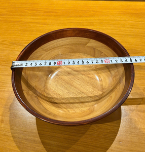 Handcrafted <b>Large</b> Natural Wooden Salad <b>Bowl</b> with Dark Rim <b>Large</b> Serving <b>Bowl</b> for Kitchen, Dining & Home Decor Made in Vietnam - Product Image 2