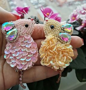 Artisan Floral Beaded Brooch Hand Embroidered Decorative Gift for <b>Birthdays</b> Anniversaries and Holidays - Product Image 4