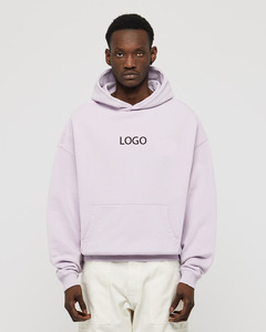 Custom Logo Heavyweight Cotton Cropped Hoodies Oversized Blank Pullover Sweatshirt OEM ODM Private Label Manufacturer - Product Image 2
