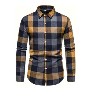 New Arrival Breathable Custom Logo Classic Winter Streetwear <b>Men</b> <b>Flannel</b> <b>Shirt</b> In Different Colour Plus Size At Wholesale Price - Product Image 1