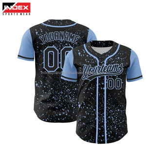 Camiseta de Béisbol para Hombre, Manga Corta, Negra con Ribete Rojo, Cierre de Botones, Transpirable, Poliéster, Corte Regular, para Adultos, Todas las Temporadas - Product Image 5