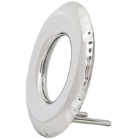 Miroir circulaire sur mesure grand format noir et or avec cadre en verre et alliage d'aluminium, durable et écologique, pour la décoration de salle de bain, maison, bureau, hôtel, en métal