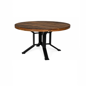 Handmade Traditional Wooden Top <b>Table</b> Iron Base 4 Legs Eco-friendly High Quality Living Room Furniture for Home Hotel - Product Image 1