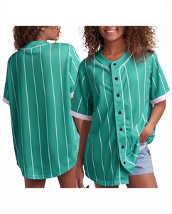 DROGEN EXPORT Women's Custom Team Name <b>Baseball</b> Jersey 100% Polyester Breathable Mesh Short Sleeve V-Neck Summer Sport OEM - Product Image 1