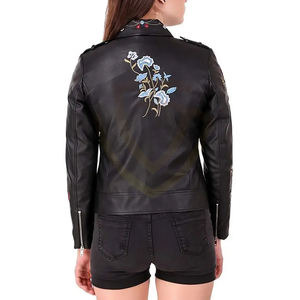 Chaqueta de Cuero para Mujer al por Mayor, Diseño Personalizado, Manga Larga, Estilo Urbano - Product Image 4