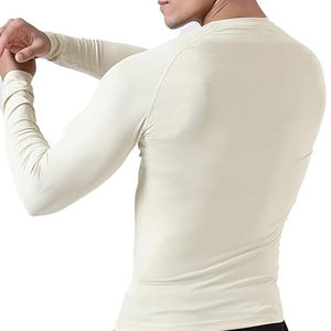 Camisetas Deportivas de Compresión para Hombre, Manga Larga, Secado Rápido, Personalizables, 100% Algodón, Cuello Redondo - Product Image 2