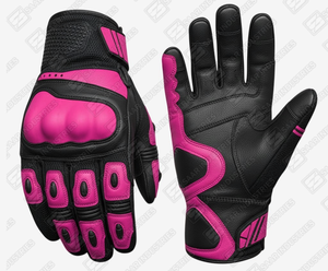 Guantes de Motocicleta Unisex de Cuero Vacuno con Protección Rígida en los Nudillos, para Carreras, Personalizables, Impermeables, con Pantalla Táctil y Cordón Ajustable - Product Image 2