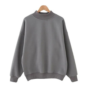 Sudaderas Unisex de Cuello Redondo para Invierno, de Forro Polar, Poliéster/Algodón, Corte Regular, Manga Larga, Hombros Caídos, con Apliques, Ecológicas - Product Image 1