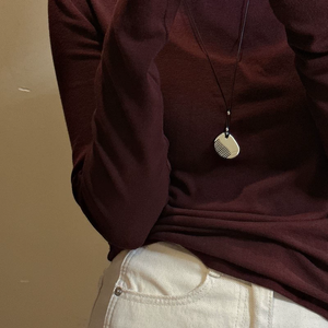 S925 Sterling Silver Korean Style Long Small Comb <b>Statement</b> <b>Necklace</b> Fashionable Simple Retro Sweater Chain Gift Party - Product Image 4