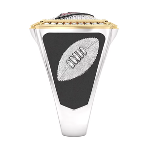 Anillo de Campeonato de los Arizona Cardinals de 1/2ct, Totalmente Personalizado, de Moda, Bicolor, Personalizado para Escuela Secundaria o Universidad, de Aleación con Moissanita - Product Image 3